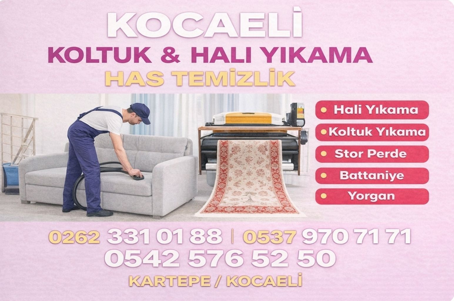 kartepe halı yıkama fabrikaları